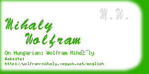 mihaly wolfram business card